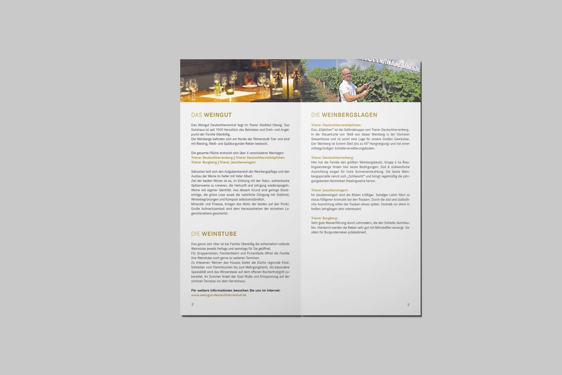 Layout Preisliste für Deutschherrenhof Trier