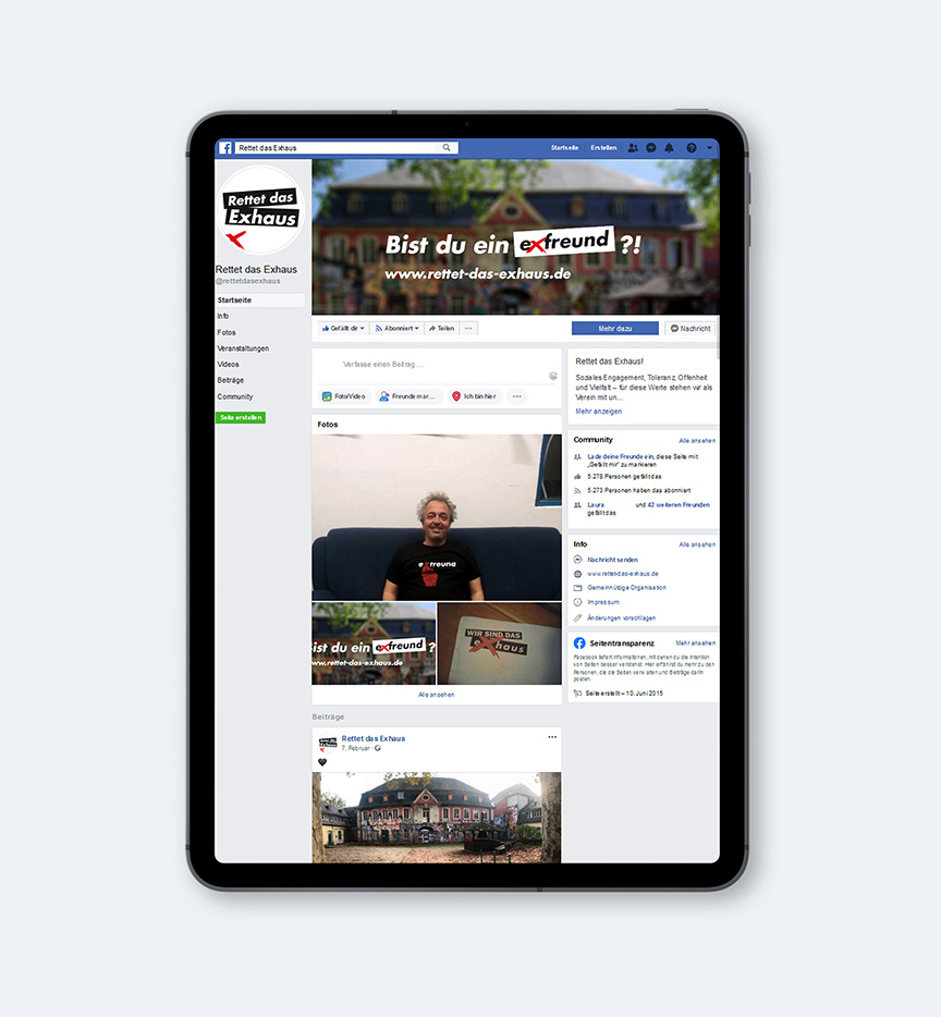 Social Media Kampagne für Exhaus Trier