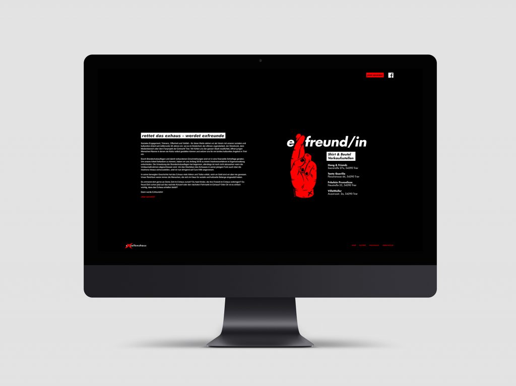 Webdesign für Exhaus Trier