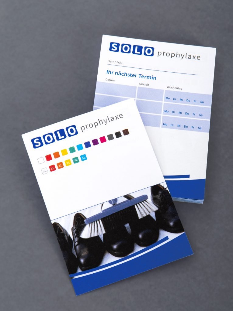 Terminkarte im Corporate Design SOLOMED