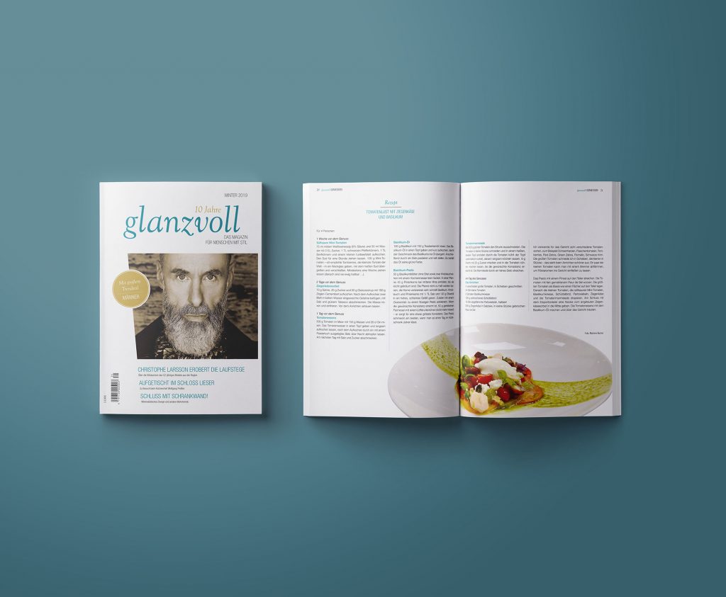 Editorial Design für glanzvoll Magazin