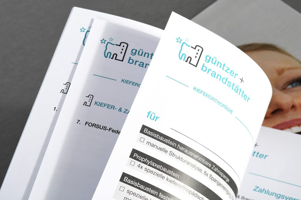 Broschüre Corporate Design für Güntzer + Brandstätter
