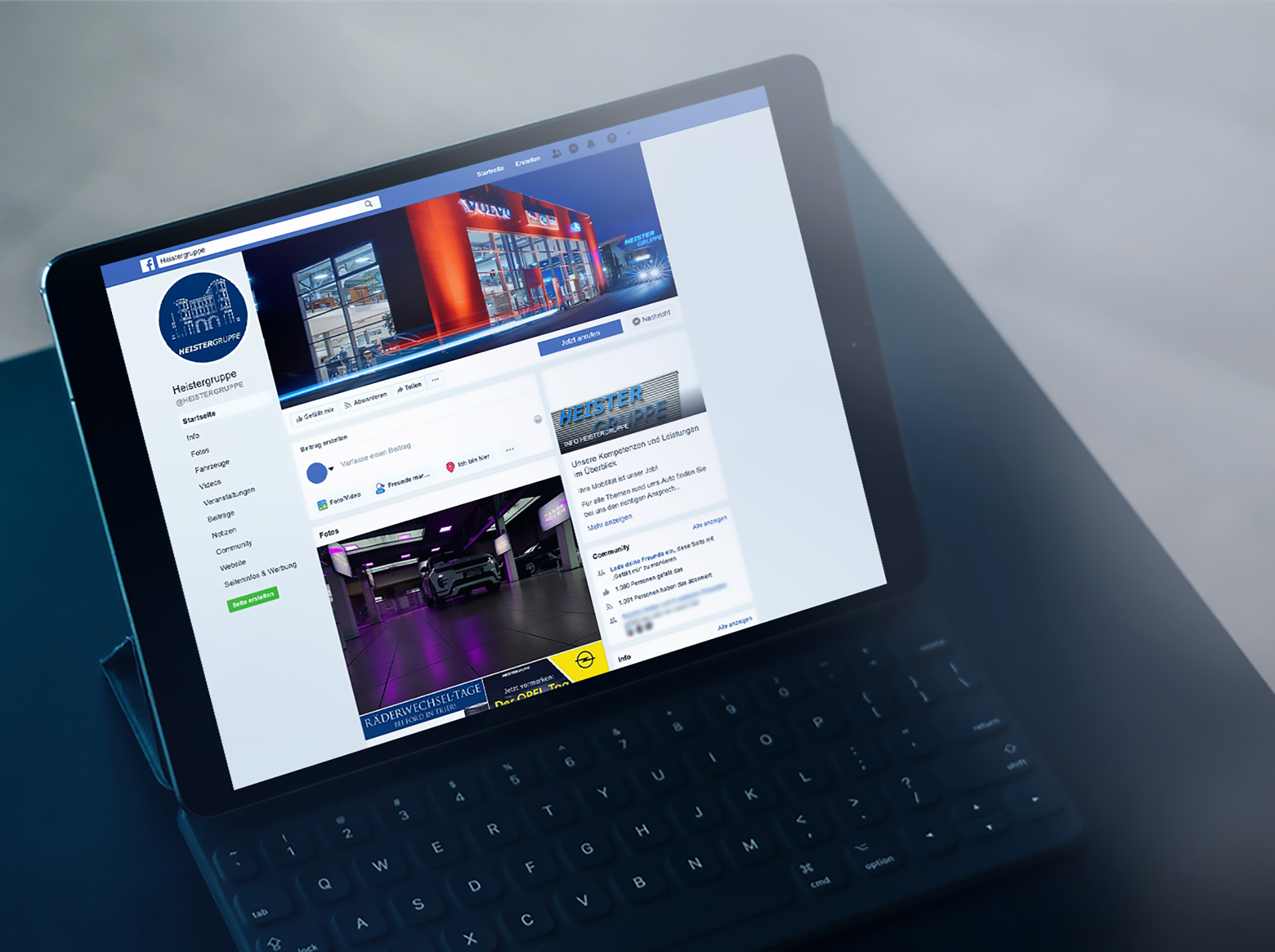 Social Media Marketing für Heistergruppe