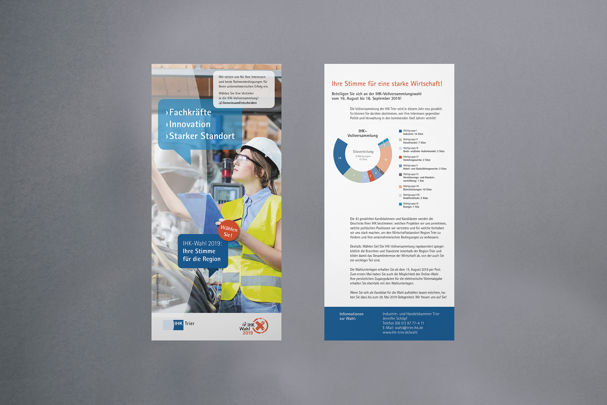 Layout Flyer für IHK Trier