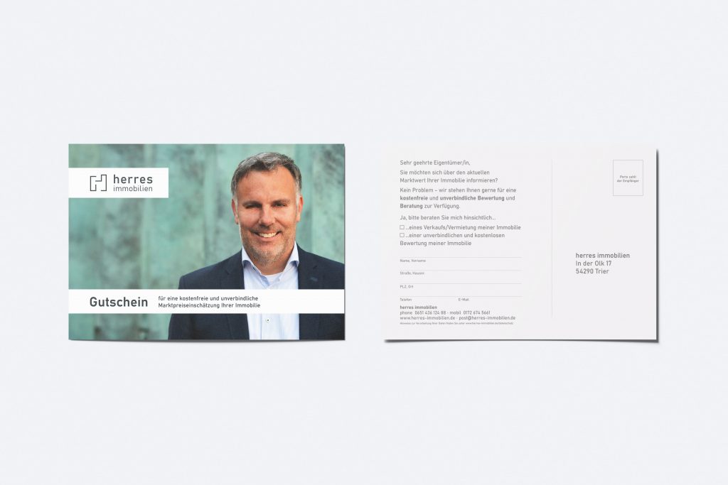 Flyer im Corporate Design für Herres Immobilien