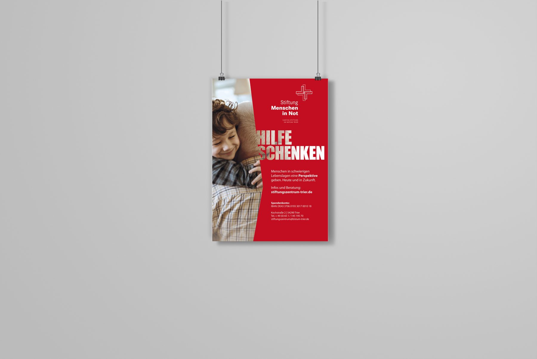 Layout Plakat für das Stiftungszentrum des Bistums Trier.