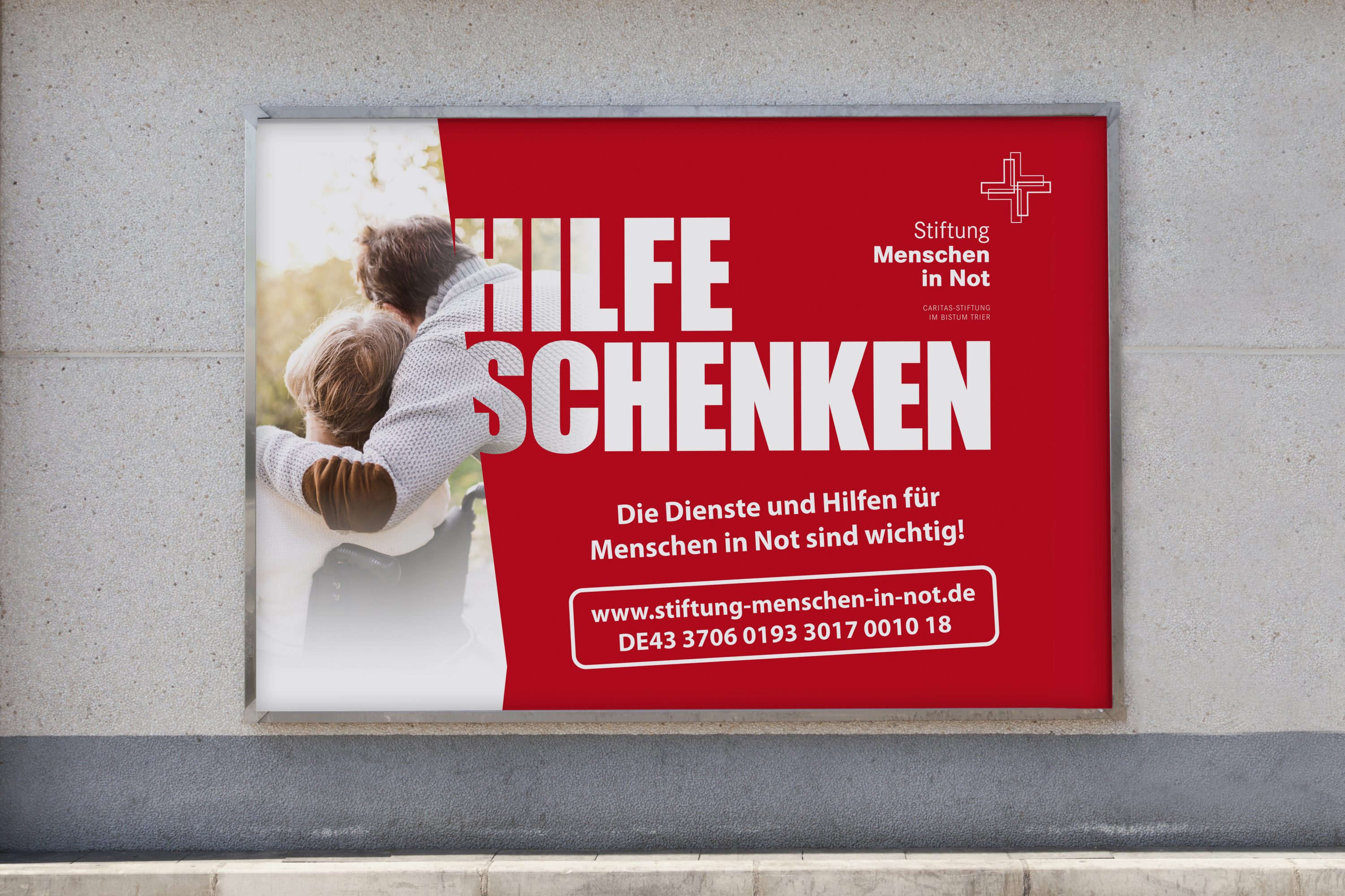 Plakatwand Corporate Design für das Stiftungszentrum des Bistums Trier