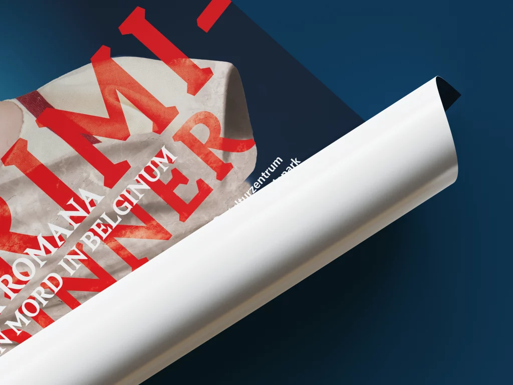 Bild von teilweise eingerolltem Plakat